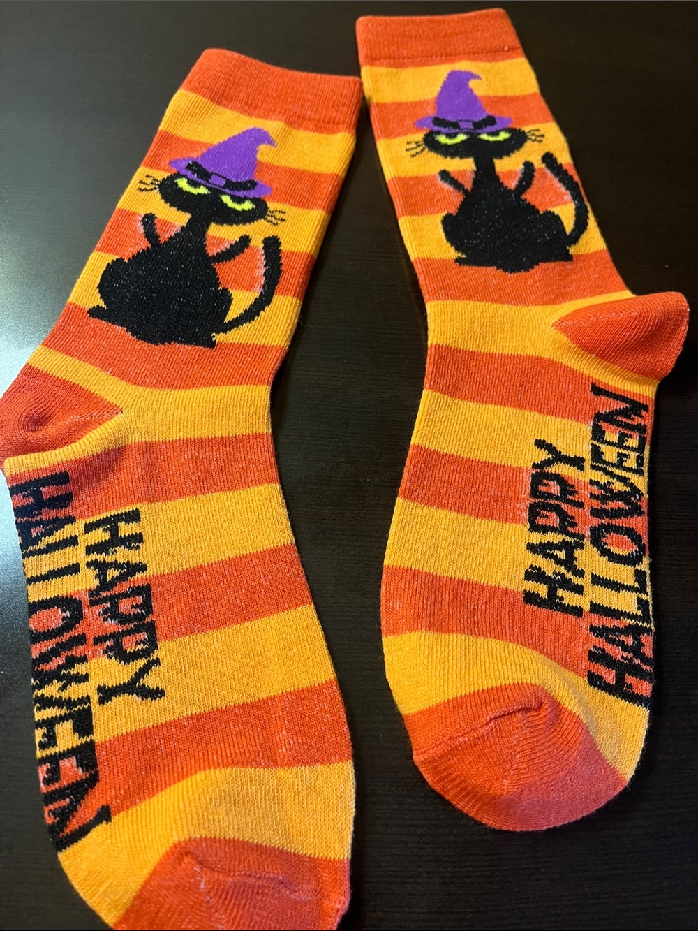 Cat Gothic Halloween Witch Hats Socks - Picture 3 of 5